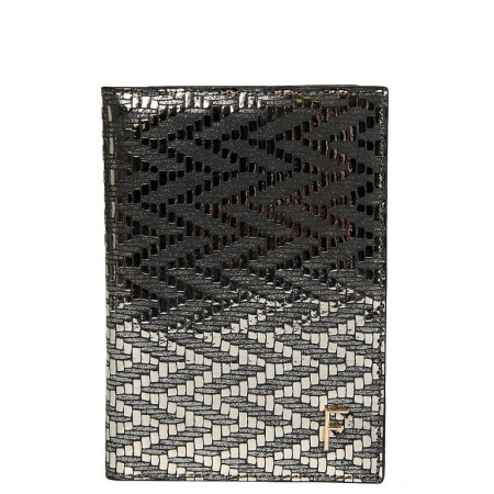 Обложка для документов FABRETTI женская, нат. кожа, 10*13,5*1,5см, золотой