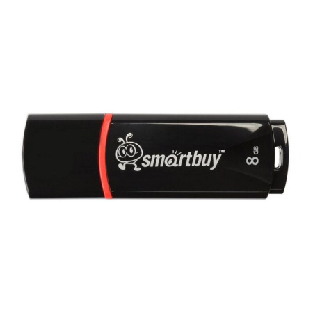 Флеш-диск  8Gb  Smart Buy "Crown" USB 2.0, черный