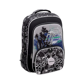 Рюкзак школьный для мальчика ErichKrause ErgoLine 20L "Downhill" 44x22x33 серый