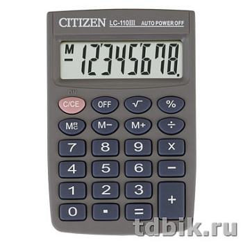 Калькулятор карм. Citizen LC-110NR (8 разр., 87*58*12мм)