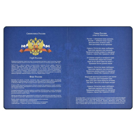 Дневник школьный твердая обложка, кожзам "Дневник российского школьника" синий Феникс+