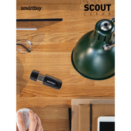 Флеш-диск 16Gb  Smart Buy "Scout" USB 2.0, черный