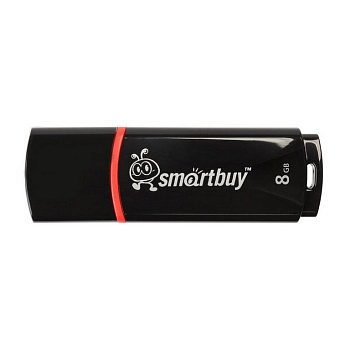 Флеш-диск  8Gb  Smart Buy "Crown" USB 2.0, черный