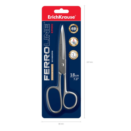 Ножницы 180 мм цельнометаллические Erich Krause Ferro