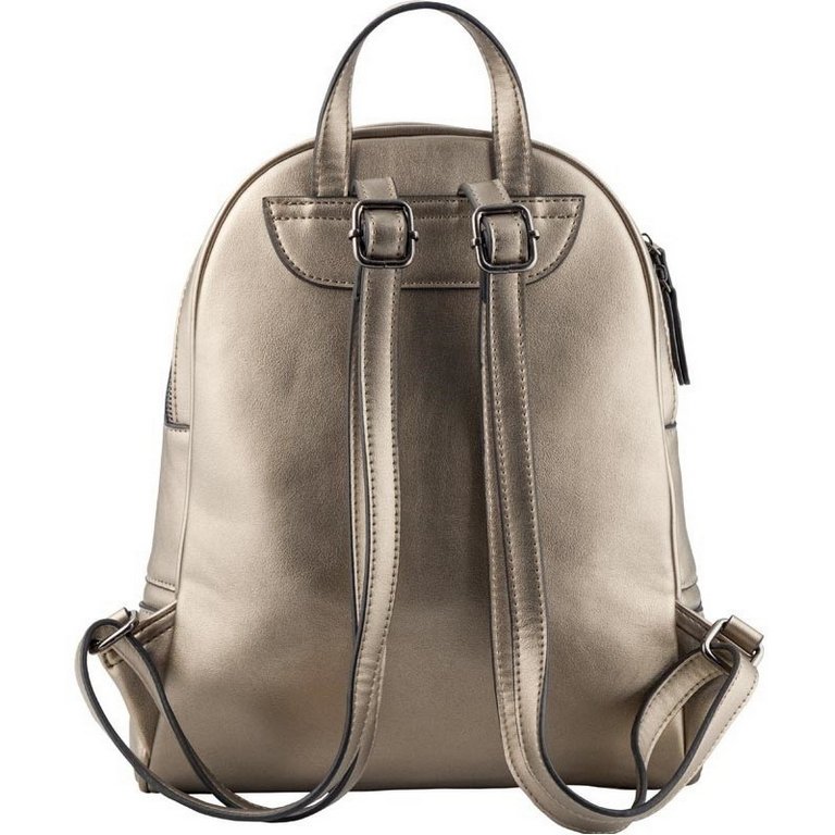 Рюкзак молодежный женский Kite 33*27*9,5см, 590гр., 8л., экокожа золотой металлик