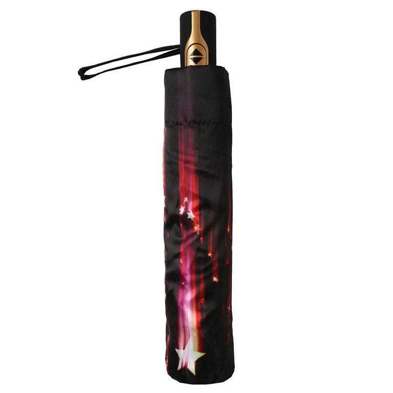 Зонт женский автомат Fabretti, облегченный, 3 сложения, сатин, розовый