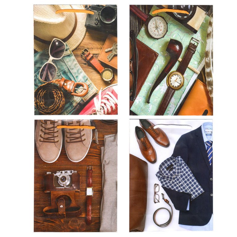 Пакет бумажный 22*27см ламинированный "Мужской дизайн"