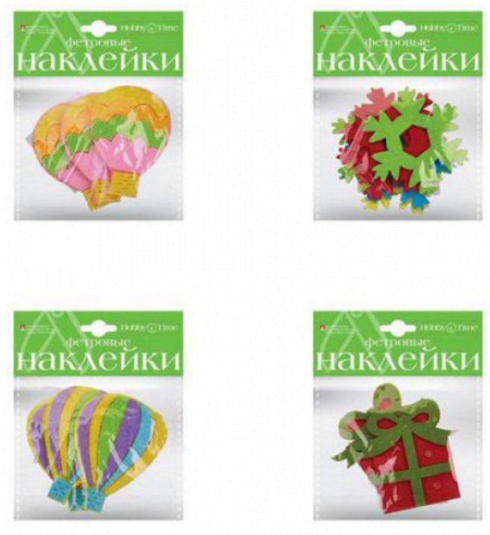 Наклейки из фетра "Праздник" HobbyTime