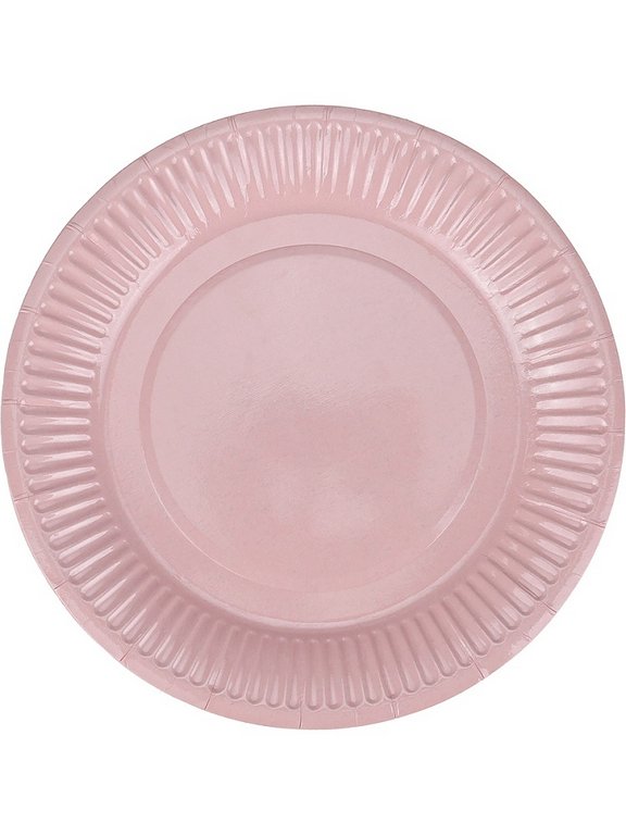 Тарелка картон d180 50 шт/уп, цв. розовый