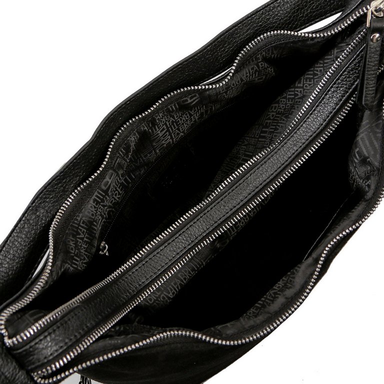 Сумка женская FABRETTI 30*26*12см, нат. кожа, черный