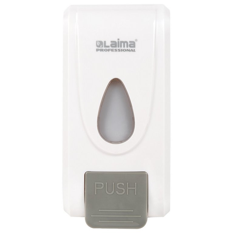 Диспенсер для жидкого мыла 1 л, белый пластик (112*227 мм) LAIMA PROFESSIONAL ECONOMY