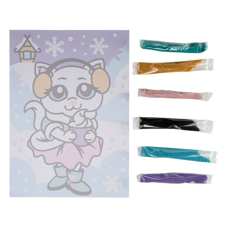 Фреска. Картина из песка 4+ "Белоснежная кошечка" Lori