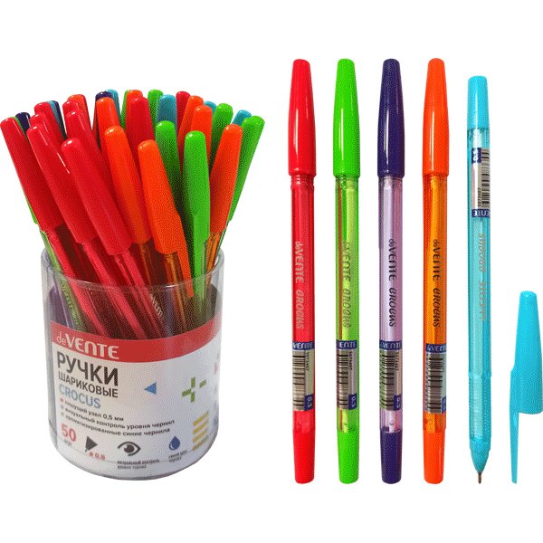 Ручка шариковая deVENTE "Crocus" 0,5мм синяя (ароматизированные чернила) ассорти