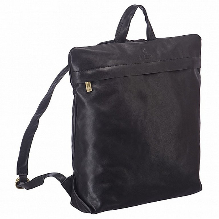 Рюкзак женский Dr.Koffer 32X38X15 см, нат.кожа, черный