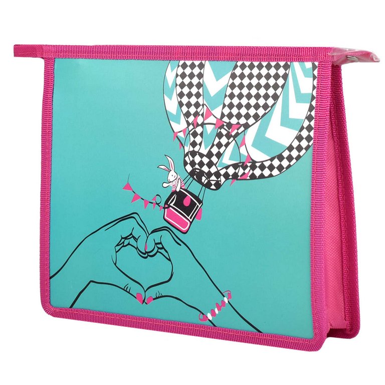 Папка для тетрадей А5 на молнии "МЕЧТАЙ" дно с расширением