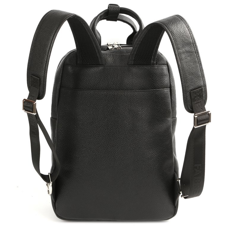 Рюкзак мужской FABRETTI нат. кожа, 39*29*11,5 см, черный