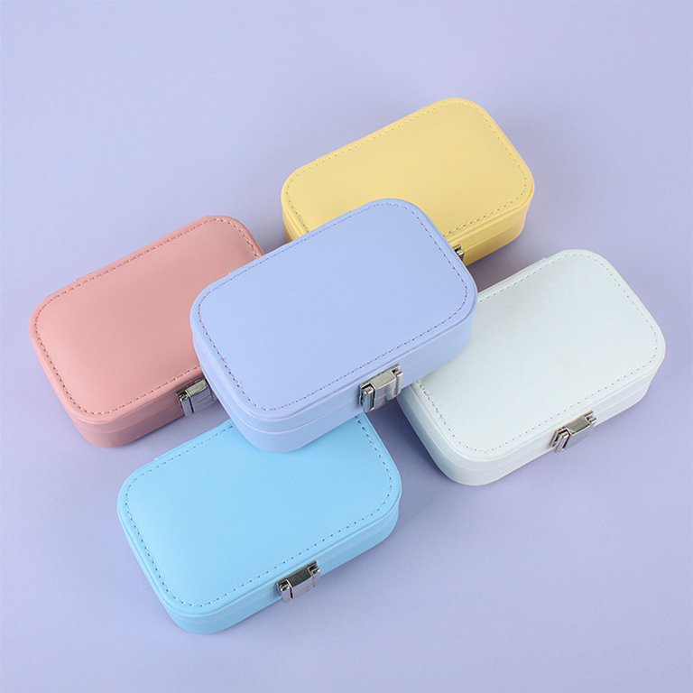 Шкатулка для украшений из кожзам ассорти 12х7,5х4 см