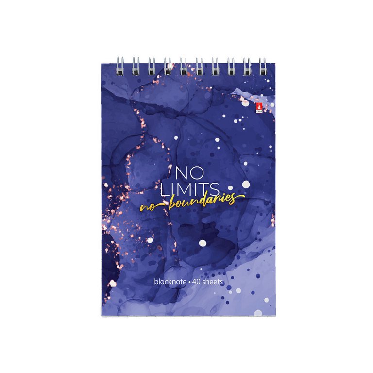 Блокнот А6  40л.,  94*132 мм,  на гребне Альт "МРАМОР" 5 видов