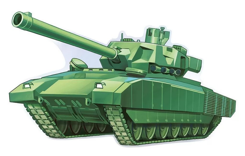 Плакат оформительский  военный А3 "Танк"