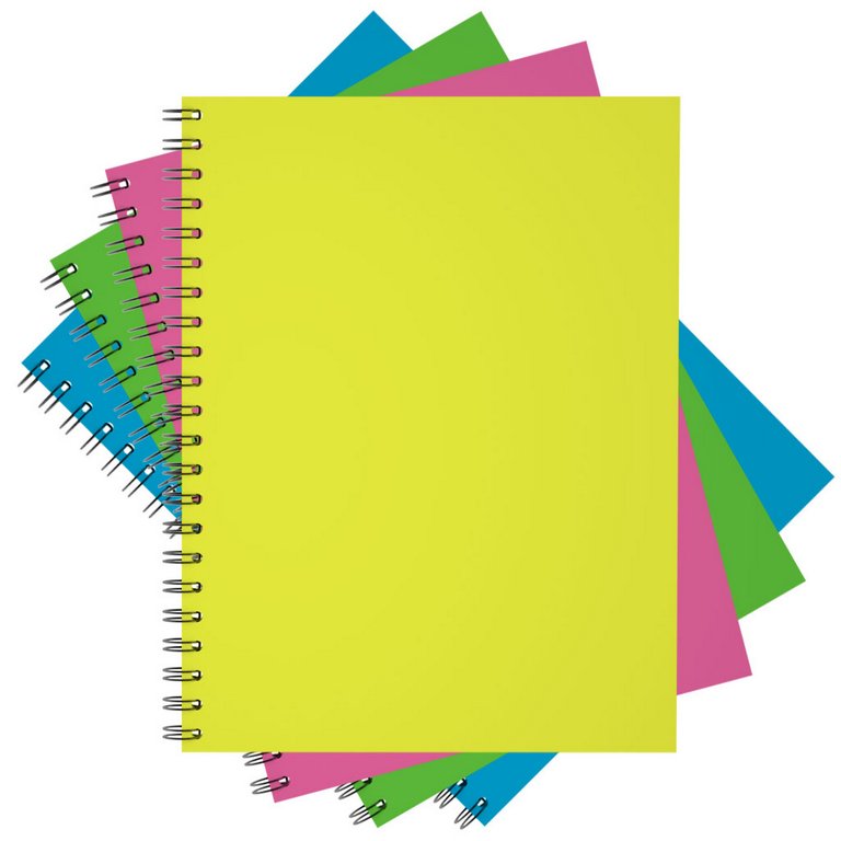 Тетрадь 120 лист кл. А4 на спирали "Neon" ламин. глянцевая ассорти