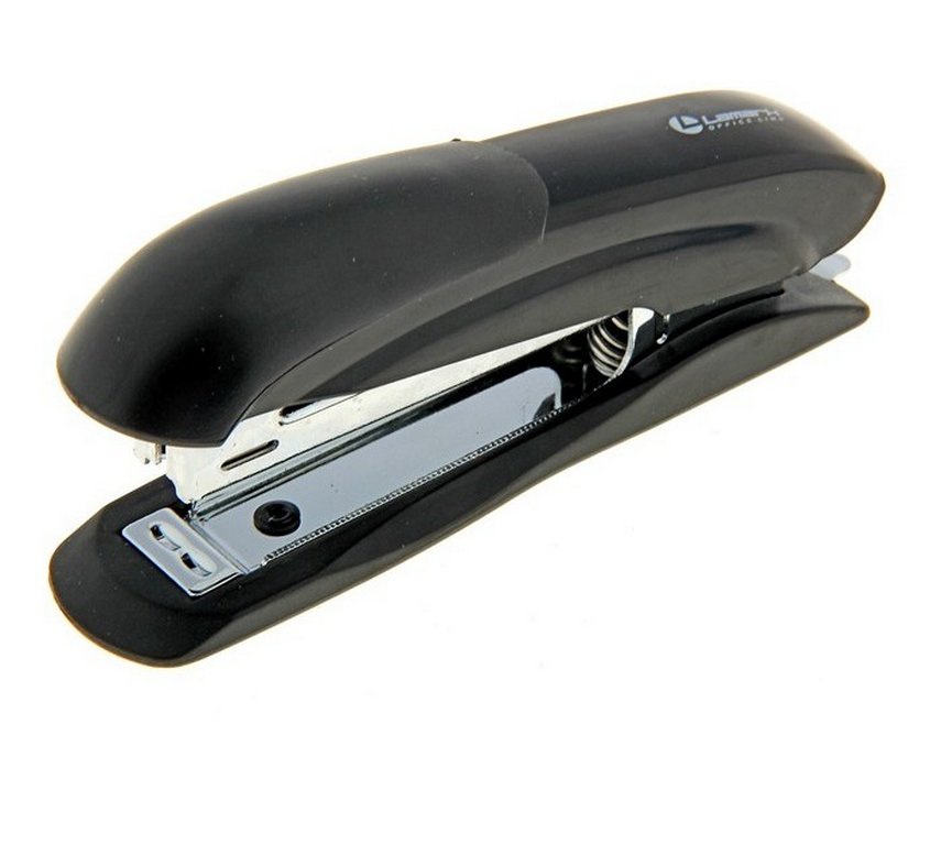 Степлер № 10 до 12л металлический, Lamark Ulrich, черный с антистеплером