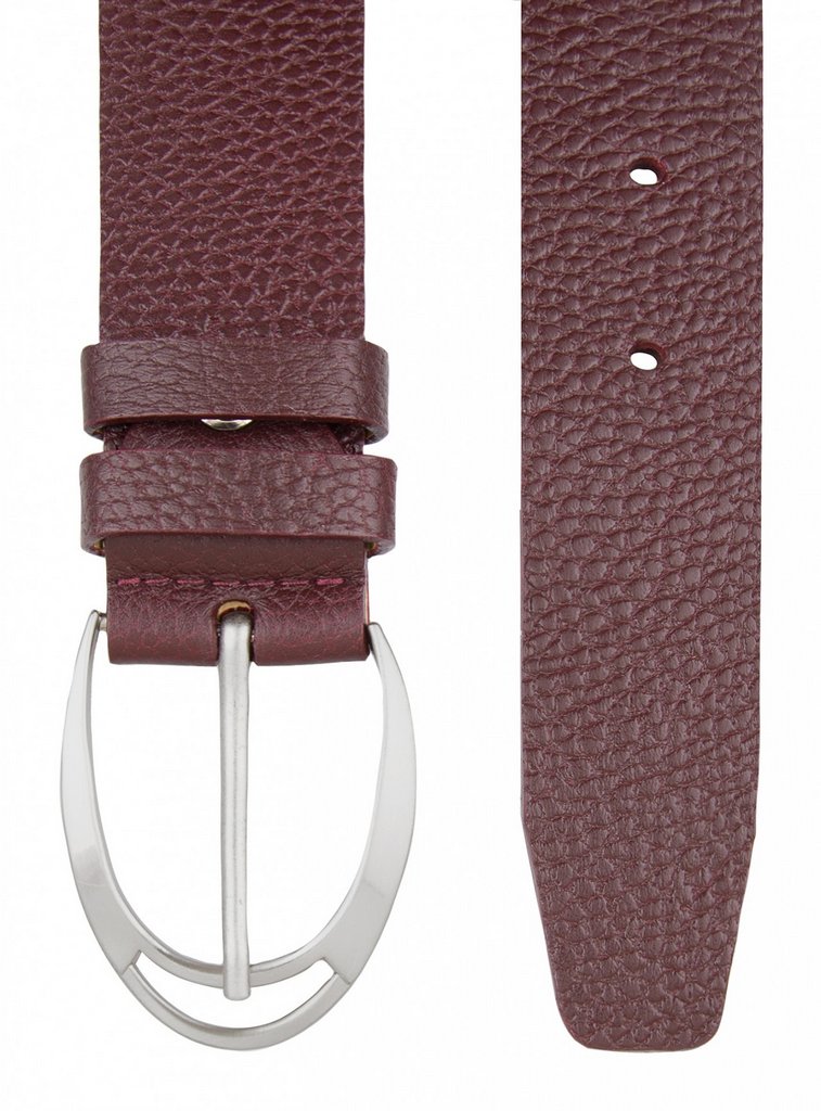 Ремень Alliance нат. кожа,  ширина 35мм, вишня