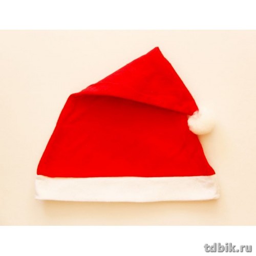 Колпак новогодний красный 28x38см