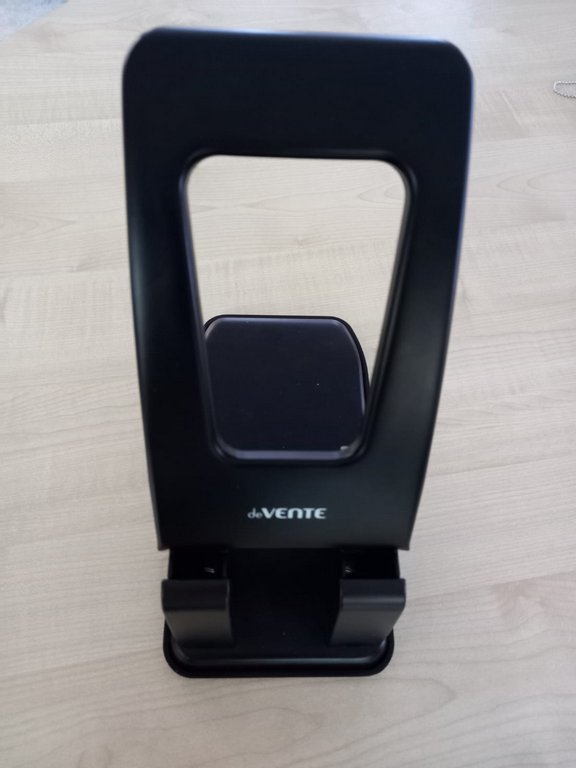 Дырокол мощный до 100л метал. deVENTE с линейкой черный