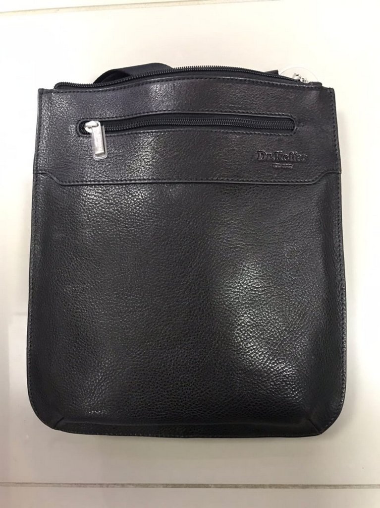 Сумка для документов Dr.Koffer 23*27*5см, нат. кожа, черный