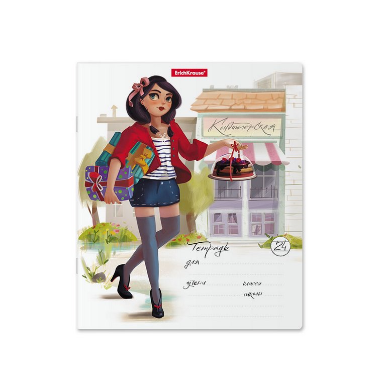 Тетрадь 24 лист лин. А5 "Девочки-красавицы"