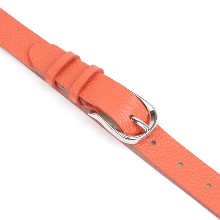 Ремень FABRETTI женский, натуральная кожа, размер 120, оранжевый