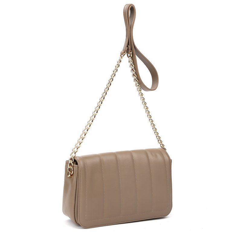 Сумка женская FABRETTI 25х15х8 см, нат. кожа, бежевый