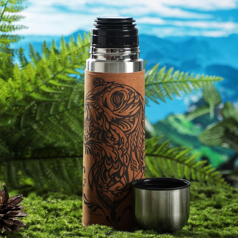 Набор туристический "Охота - занятие храбрых" (термос 500мл, 2 кружки по 170 мл)