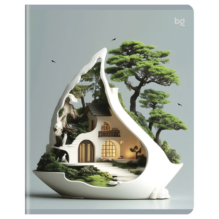 Тетрадь 48 лист кл. А5 на скрепке "Зеленый мир" BG, пластиковая обложка