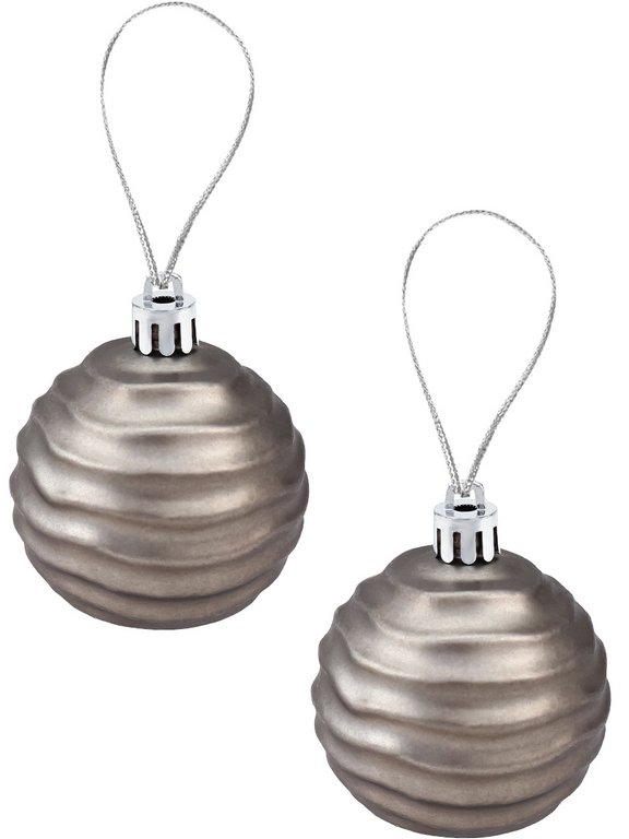 Набор шаров  цвет серебро  60 мм 12 шт "Метель" (ассорти)