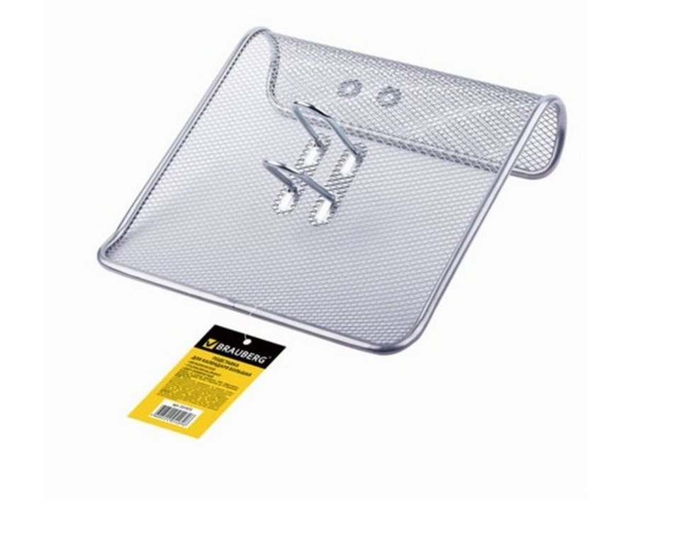 Подставка под календарь металлическая, большая, цвет серебро Brauberg "Germanium"