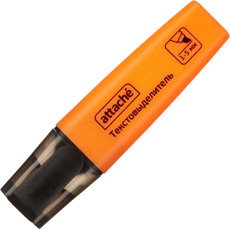 Набор текст-маркеров  5 шт Attache Colored 1-5 мм (желт, розов, зелен, оранж, голуб)