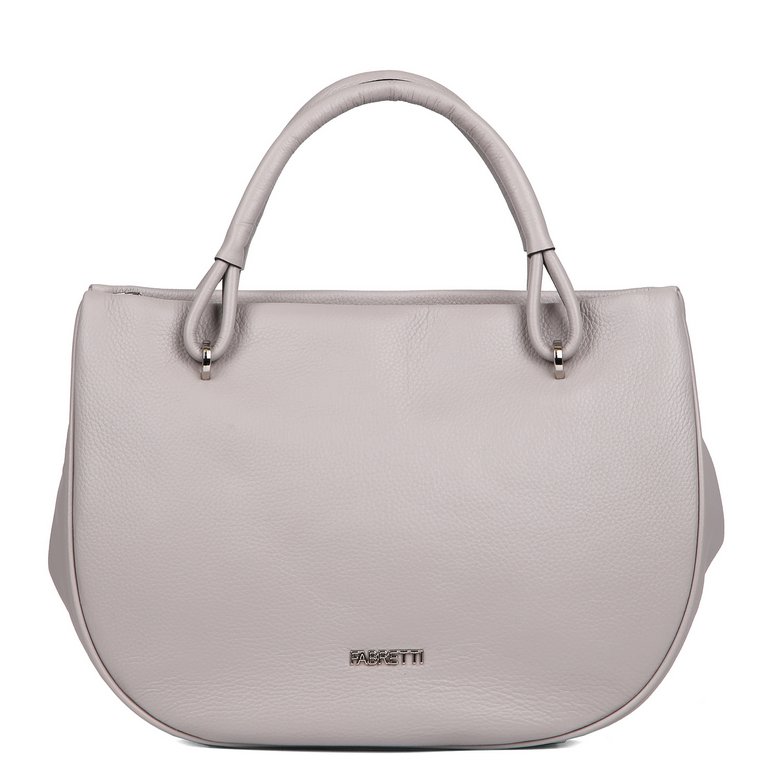 Сумка женская FABRETTI 34х24х13 см, нат. кожа, серый