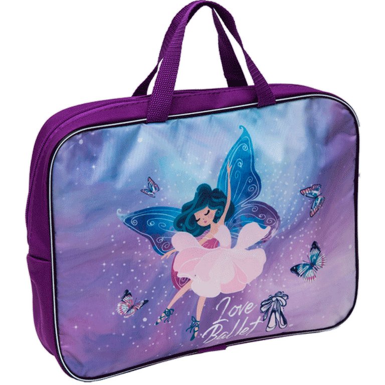 Папка для тетрадей А4 на молнии с ручками Attomex "Ballet" с расширением 7 см