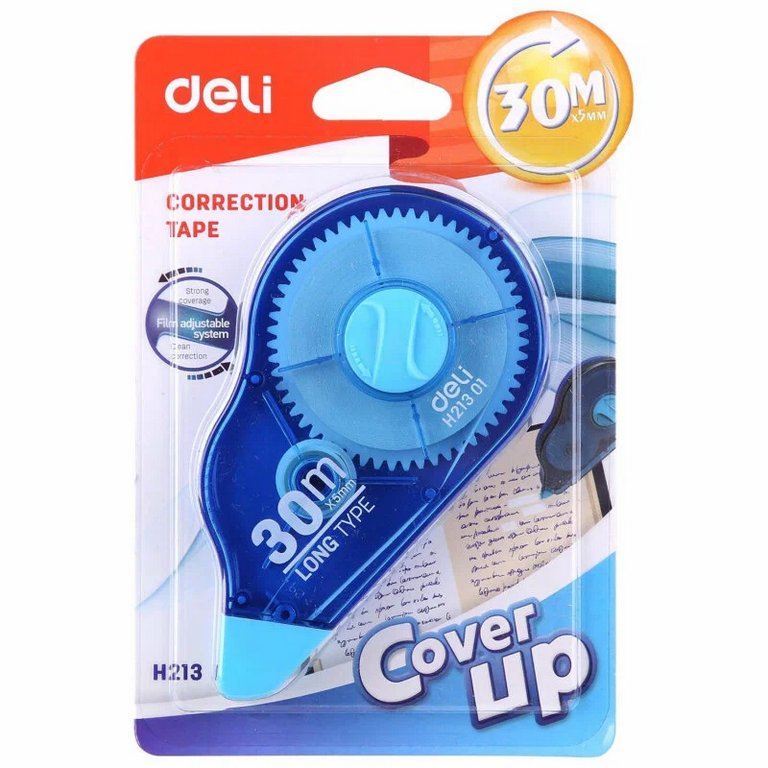 Корректирующая лента в диспен. 5 мм х30 м Deli, ассорти