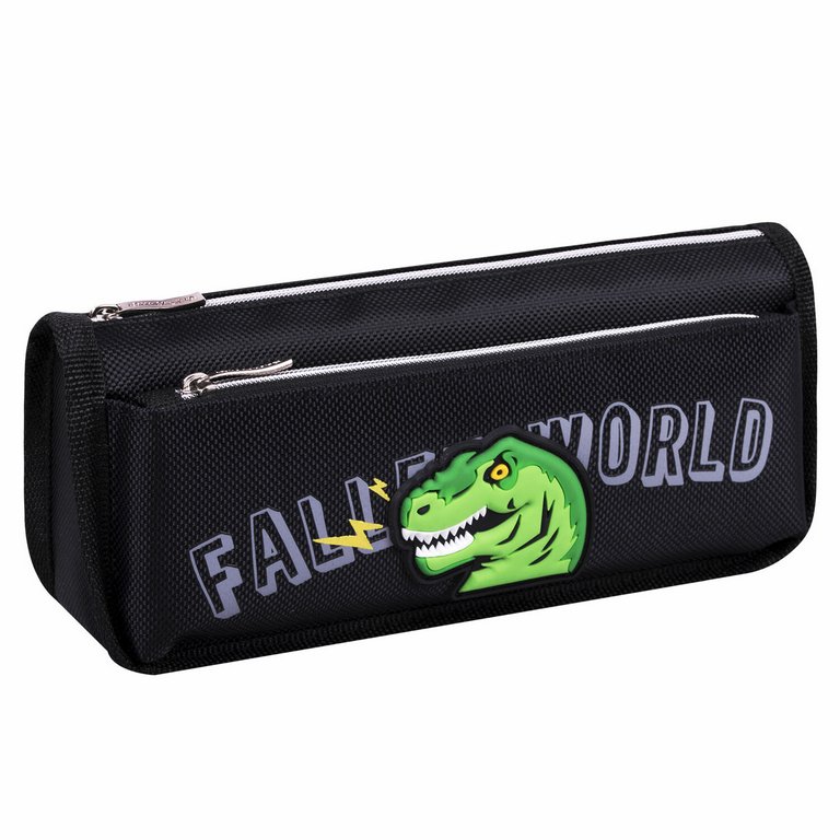 Пенал  для мальчика Юнландия "Dino doom" 21*6*9 см черный