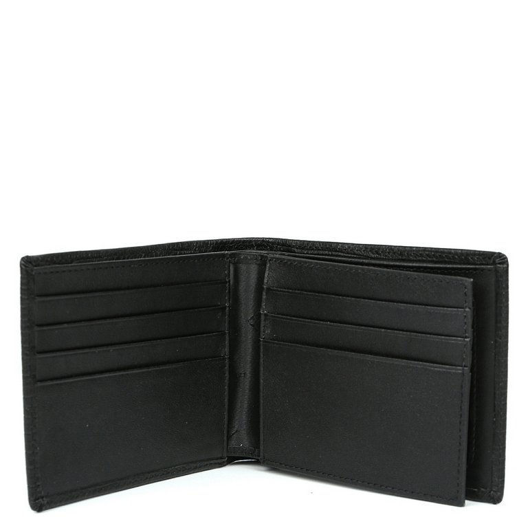 Портмоне FABRETTI мужское, нат. кожа, 12,5*10*2,5 см, черный
