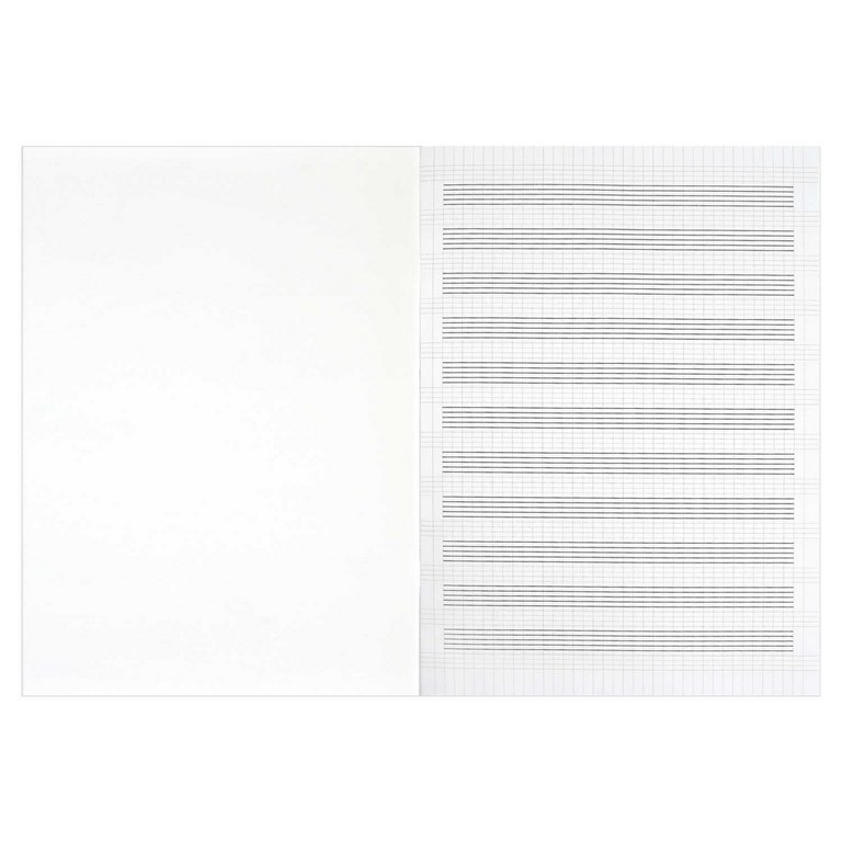 Тетрадь для нот 16 л., А4 на скрепке  "СЛУШАЙ РИТМ"