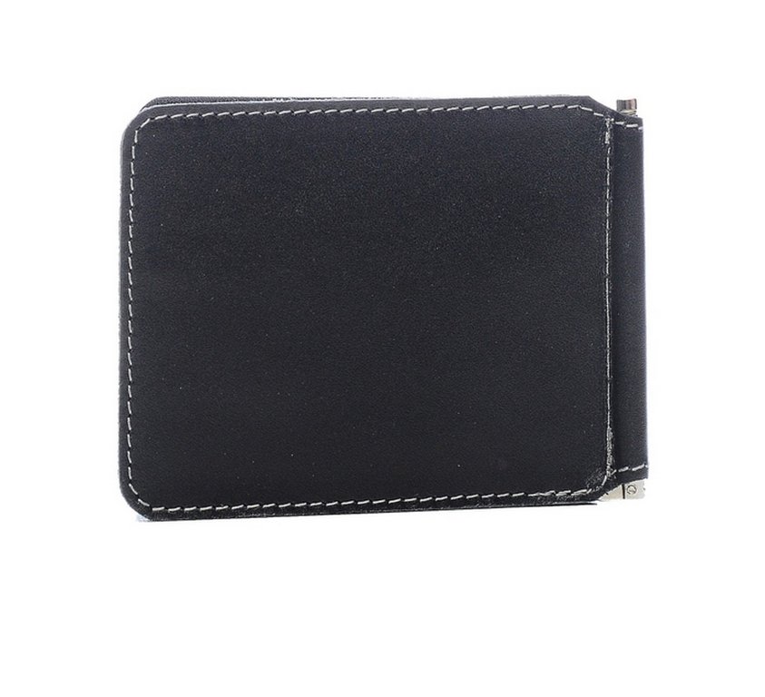 Зажим для денег Faetano с карманом , нат.кожа, черный