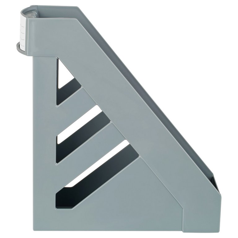 Лоток вертикальный 100 мм Стамм Стандарт с карманом, серый