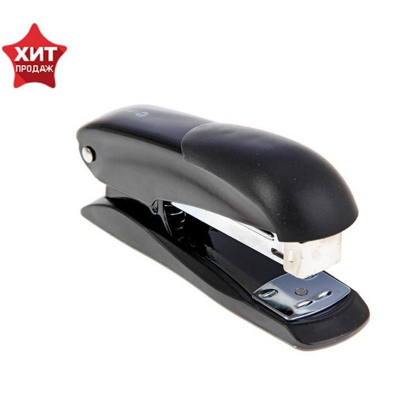 Степлер 24/6 до 20л металлический, Lamark Ulrich, черный с антистеплером