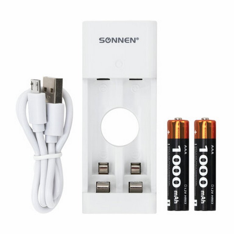 Зарядное устройство  SONNEN BC2 с аккумуляторами 2 шт. AAA (HR03) 1000 mAh