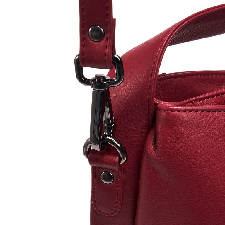 Сумка женская Dr.Koffer 29х30х10см см, нат.кожа бордовая