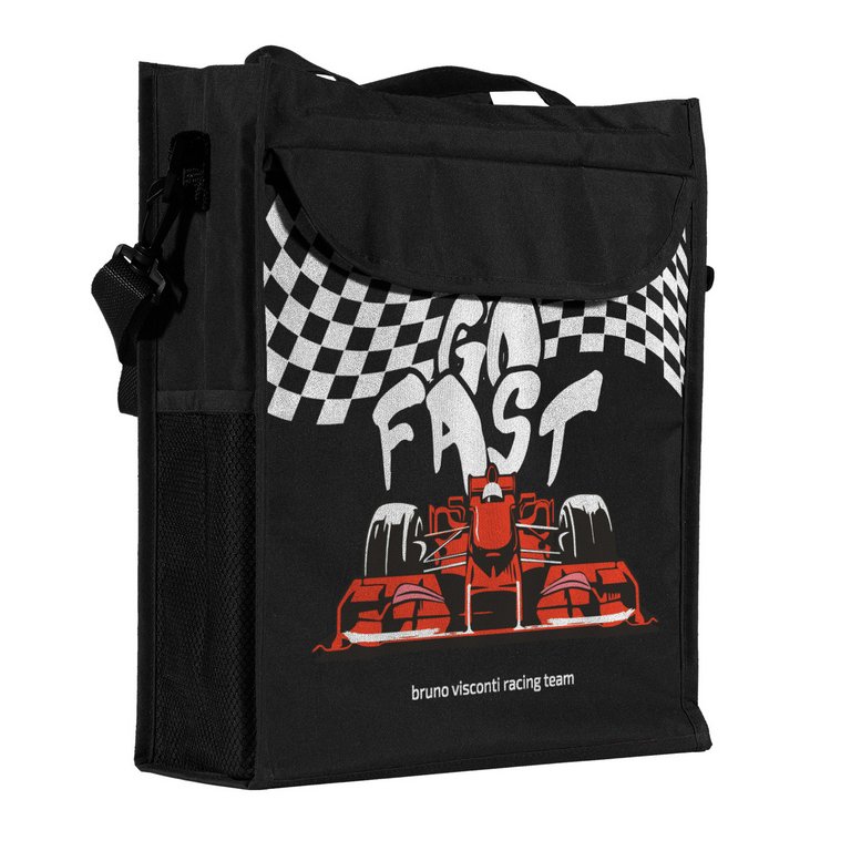 Сумка для доп.занятий BrunoVisconti "GO FAST" A4+ (31x36x11,7 см) текстильная, черная