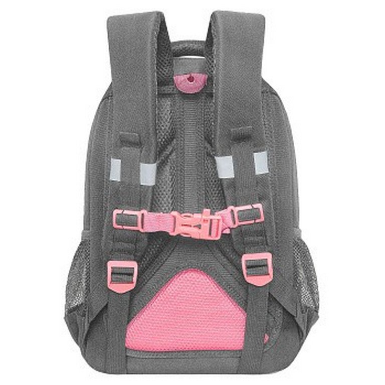 Рюкзак школьный для девочки Grizzly 27*40*20 см, серый